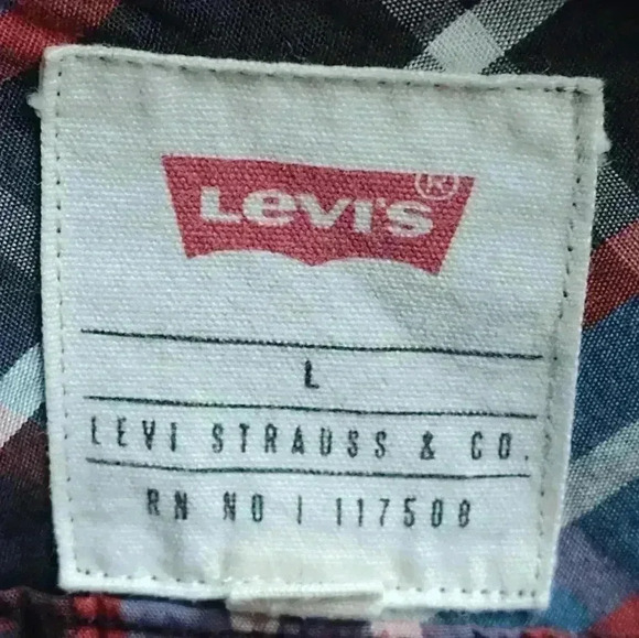 Levi's Men's Plaid Cotton Blend Button Down Shirt | Size Large - Picture 3 of 5